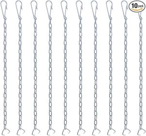 10 Pcs Toilet Handle Chain, Universal Toilet Stopper Flapper Chain Replacement Kit, Stainless Steel Toilet Flush Flapper Arm Lift Chain For Most Toile