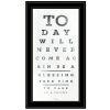 "Eye Chart I" by Artisan Marla Rae, Ready to Hang Framed Print, Black Frame