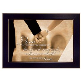 "To Have and To Hold" By Justin Spivey, Printed Wall Art, Ready To Hang Framed Poster, Black Frame