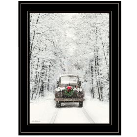 Trendy Decor 4U "Antique Christmas" Framed Wall Art, Modern Home Decor Framed Print for Living Room, Bedroom & Farmhouse Wall Decoration by Lori Deite