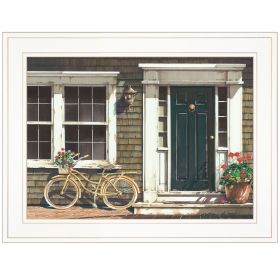 "Parked Out Front" by John Rossini, Ready to Hang Framed Print, White Frame