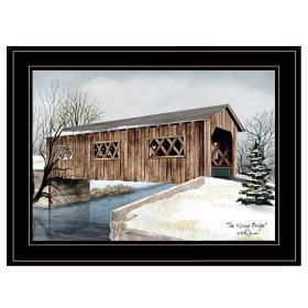 "The Kissing Bridge" by Billy Jacobs, Ready to Hang Framed Print, Black Frame