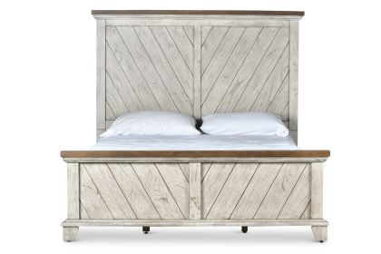 Bear Creek - Queen Bed - Whitewashed Gray