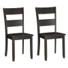 Distressed Walnut Ladder Back Side Chairs (Set of 2)