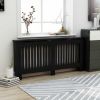 Radiator Cover Black 67.7"x7.5"x31.9" MDF