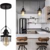 Industrial Black Pendant Light Metal Cage Pendant Lights Dining Room Hanging Lighting for Kitchen Island Living Room Bedroom Entryway Barn Farmhouse,S