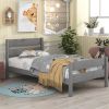 Twin Bed with Headboard and Footboard, Grey