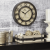 FirsTime & Co. Bronze Raised Number Wall Clock, Traditional, Analog, 8 x 2 x 8 in