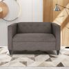 Loveseat Sofa for Living Room, Modern D√©cor Love Seat Mini Small Couches for Small Spaces and Bedroom with Solid Wood Frame (Marlow Asphalt, Polyeste