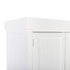 Single Drawer Double Door Storage Cabinet White