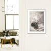 "Snowy Locomotive" by Lori Deiter, Ready to Hang Framed Print, White Frame