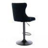 Furniture,Swivel Velvet Barstools Adjusatble Seat Height from 25-33 Inch,17.7 inch base, Modern Upholstered Bar Stools with Backs Comfortable Tufted f