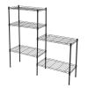 Changeable Assembly Floor Standing Carbon Steel Storage Rack Black