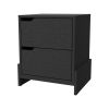 Ralston 2-Drawer Nightstand in Black