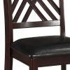 Black and Espresso Cross Back Side Chairs (Set of 2)