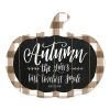 "Autumn, the Years Last Loveliest Smile" By Artisan Imperfect Dust Printed on Wooden Pumpkin Wall Art