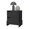 Ralston 2-Drawer Nightstand in Black