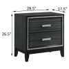 Weathered Black 2-drawer Nightstand