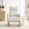 [Video] Welike 27.6"W Modern High Backrest Living Room Lounge Arm Rocking Chair, Two Side Pocket(W83453708)