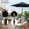 7.5FT Patio Umbrella with Crank and Push Button Tilt, Outdoor Table Market Umbrella with Aluminum Pole - Black