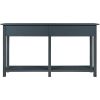 Rustic Brushed Texture Entryway Table Console Table with Drawer and Bottom Shelf for Living Room (Antique Navy)