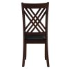 Black and Espresso Cross Back Side Chairs (Set of 2)