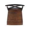 Roshan Farmhouse Acacia Wood Dining Chairs, Black / Walnut