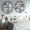 Hanging Storage Shelf Circular Wall-Mounted 4-Tier Rack