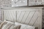 Bear Creek - Queen Bed - Whitewashed Gray