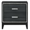 Weathered Black 2-drawer Nightstand