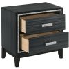 Weathered Black 2-drawer Nightstand