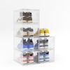 Set of 6 Stackable Clear Plastic Shoe Storage Box