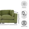 Forest Green Loveseat Sofa for Living Room, Modern D√©cor Love Seat Mini Small Couches for Small Spaces and Bedroom with Solid Wood Frame (Polyester)