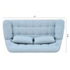 50 "W Love Seat, Comfy Loveseat Sofa with 2 Pillows, Small Couch 2-Seater Sofa for Living Room, Bedroom, Apartment, Blue