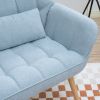 50 "W Love Seat, Comfy Loveseat Sofa with 2 Pillows, Small Couch 2-Seater Sofa for Living Room, Bedroom, Apartment, Blue