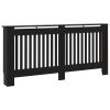 Radiator Cover Black 67.7"x7.5"x31.9" MDF