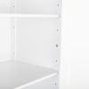 Single Drawer Double Door Storage Cabinet White