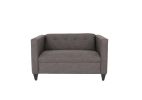 Loveseat Sofa for Living Room, Modern D√©cor Love Seat Mini Small Couches for Small Spaces and Bedroom with Solid Wood Frame (Marlow Asphalt, Polyeste