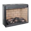 23 inch infrared quartz heater fireplace insert -woodlog version with brick