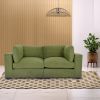 Forest Green Loveseat Sofa for Living Room, Modern D√©cor Love Seat Mini Small Couches for Small Spaces and Bedroom with Solid Wood Frame (Polyester)