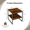 2 Pieces 2-Tier 20 Inch Square End Side Table for Living Room Bedroom