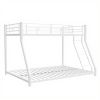 Metal Bunk Bed Twin Over Full Size with Removable Stairs, Heavy Duty Sturdy Frame with 12" Under-Bed Storage for Teen & Adults, Teens, No Box Spring N