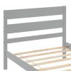 Twin Bed with Headboard and Footboard, Grey