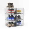 Set of 6 Stackable Clear Plastic Shoe Storage Box