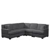 Sectional Modular Sofa with 2 Tossing cushions and Solid Frame for Living Room