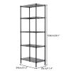 Changeable Assembly Floor Standing Carbon Steel Storage Rack Black