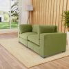 Forest Green Loveseat Sofa for Living Room, Modern D√©cor Love Seat Mini Small Couches for Small Spaces and Bedroom with Solid Wood Frame (Polyester)