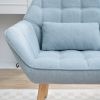 50 "W Love Seat, Comfy Loveseat Sofa with 2 Pillows, Small Couch 2-Seater Sofa for Living Room, Bedroom, Apartment, Blue