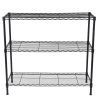 3-Tier Heavy Duty Adjustable Shelving Unit Black