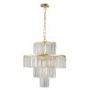 Crystal Chandelier Modern Chandeliers Lights Fixture Hanging Pendant Light Fixture for Dining Room Bedroom Living Room Dia 19.7 Inch